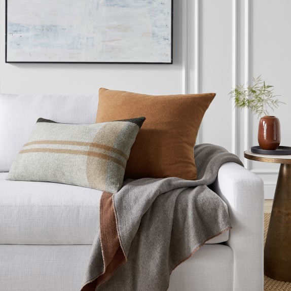 Plaid Lambswool Pillow Cover Williams Sonoma