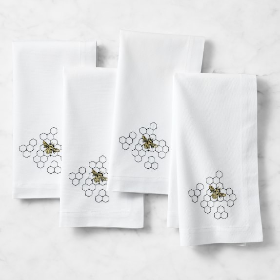 Embroidered Napkins, Set of 4 Williams Sonoma