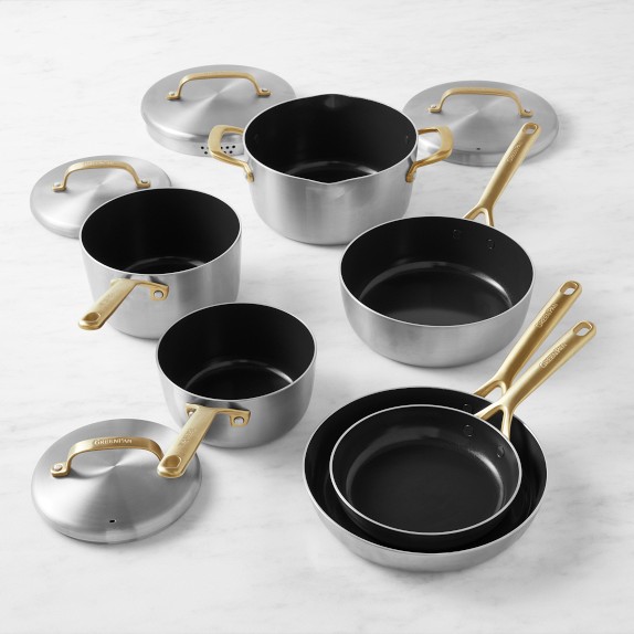 GreenPan™ GP5 StainlessSteel Ceramic Nonstick 10Piece Cookware Set Williams Sonoma