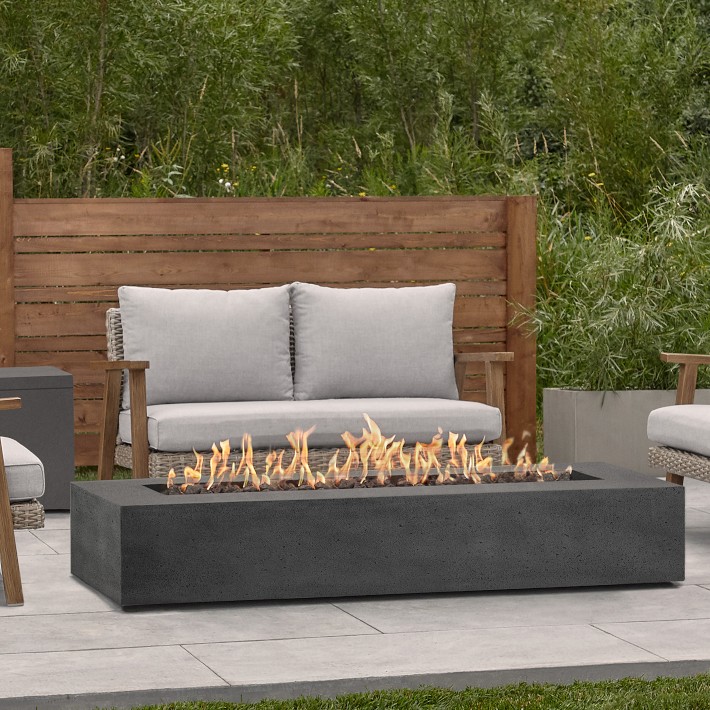 Avila 72" Rectangle Propane Fire Table | Williams Sonoma