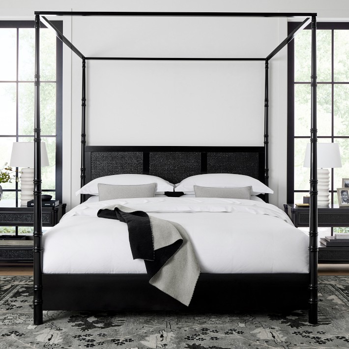 Four-Poster Cane Bed | Luxury Beds | Williams Sonoma
