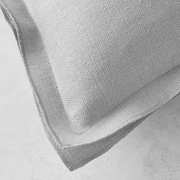 Double Flange Belgian Linen with Libeco™ Pillow Cover Williams Sonoma