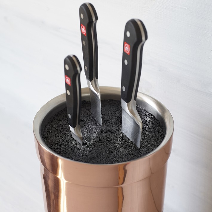 Copper Knife Holder with Kapoosh® Insert Kitchen Counter Organizers