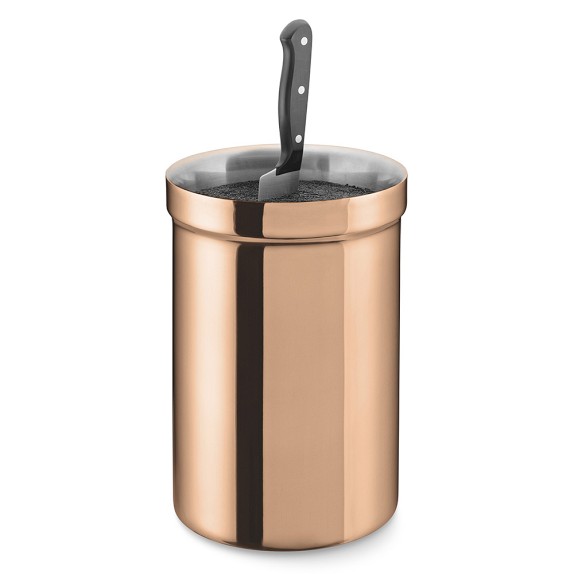 Copper Knife Holder with Kapoosh® Insert Kitchen Counter Organizers