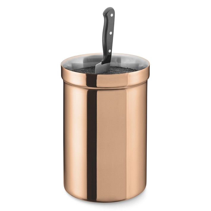 Copper Knife Holder with Kapoosh® Insert Kitchen Counter Organizers