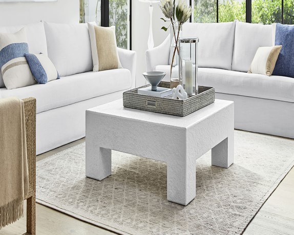 matte white coffee table