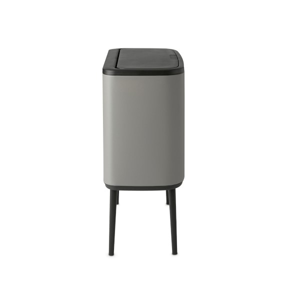 Brabantia Bo Touch Top Dual Compartment Recycling Trash Can, 3 + 6