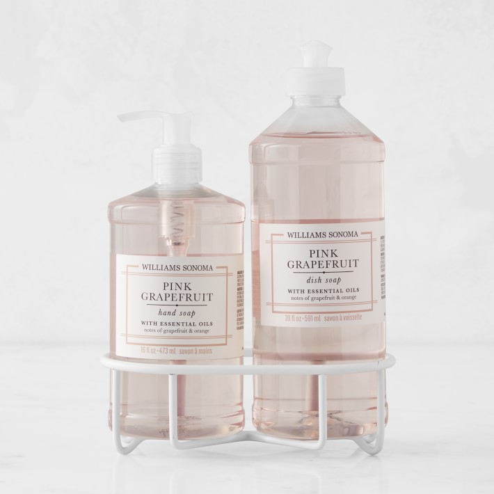 Williams Sonoma Pink Grapefruit Hand Soap & Dish Soap Classic 3Piece