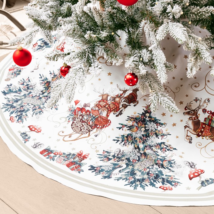 Twas the Night Before Christmas Tree Skirt Williams Sonoma