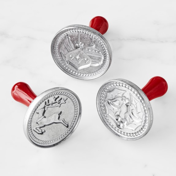 Nordic Ware Cast Aluminum Holiday Yuletide Cookie Stamps, Set of 3