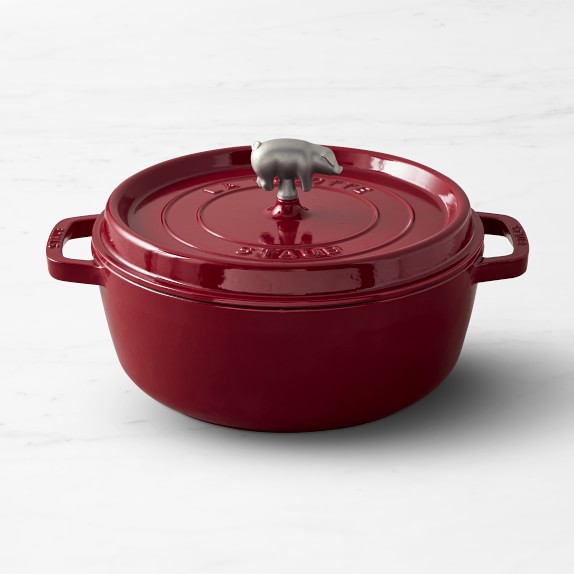 Staub Enameled Cast Iron Round Wide Dutch Oven, 6Qt. Williams Sonoma