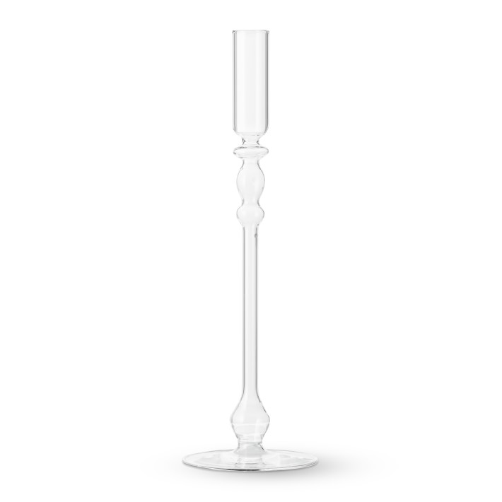 Borosilicate Clear Taper Candle Holders Williams Sonoma