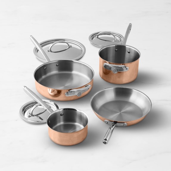 Williams Sonoma Thermoclad Copper 7Piece Cookware Set Williams Sonoma