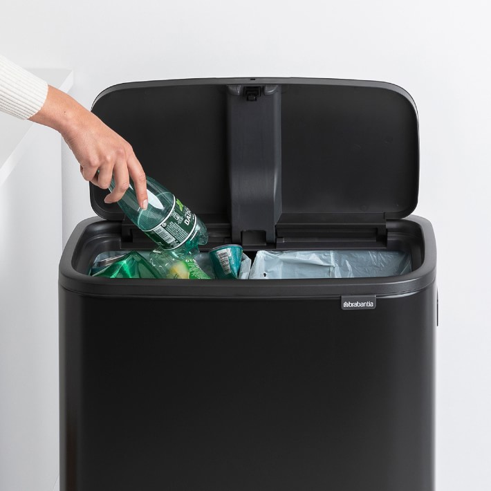 Brabantia Bo Touch Trash Bin Hi Dual Compartment Williams Sonoma