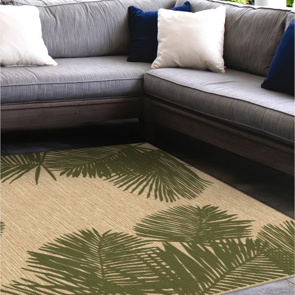 Palm Leaves Indoor/Outdoor Rug Williams Sonoma