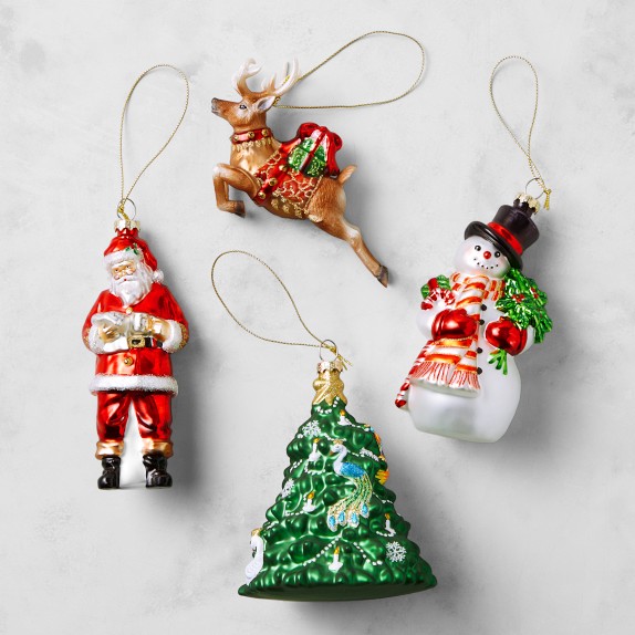 Twas the Night Before Christmas Ornaments, Set of 4 Williams Sonoma