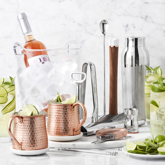 Williams Sonoma Bar Tool Set with Stand & Cocktail Shaker Bar