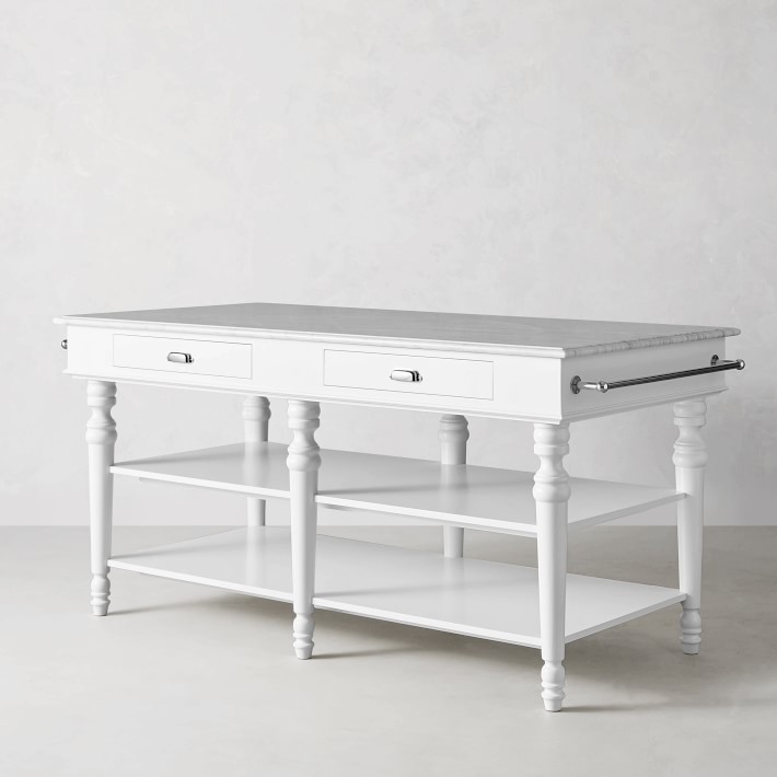 Larkspur MarbleTop Kitchen Island Williams Sonoma