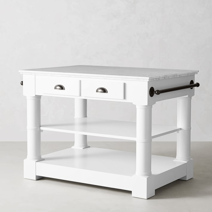 Barrelson Single Marble Top Kitchen Island Williams Sonoma
