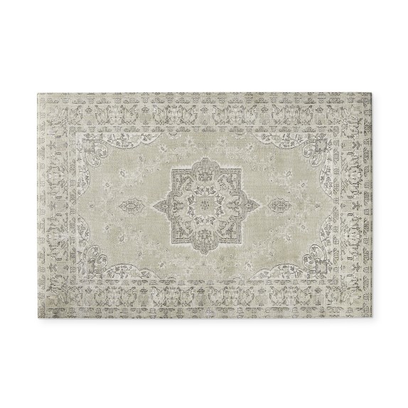 Williams Sonoma Faux Knotted Rug Comfort Mat, Gray Williams Sonoma
