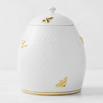 Williams Sonoma Honeycomb Figural Cookie Jar, Porcelain
