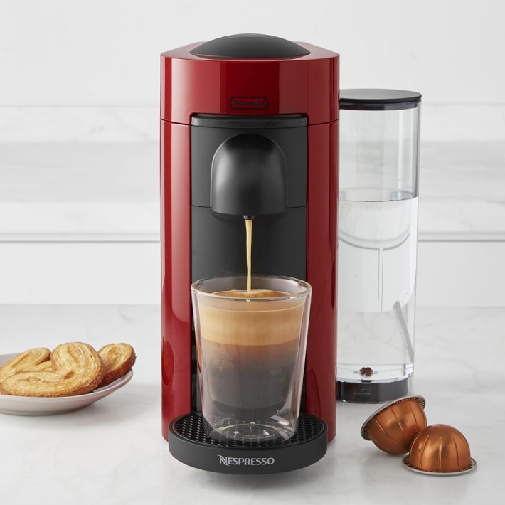 Nespresso VertuoPlus Coffee Espresso by De'Longhi with Aeroccino Milk Frother | Williams Sonoma