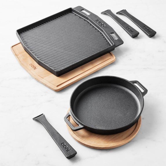 Ooni Cast Iron Skillet & Dual Sided Grizzler Cookware Set Williams Sonoma