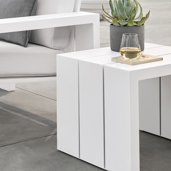 Larnaca Outdoor Metal Side Table Patio Furniture Williams Sonoma