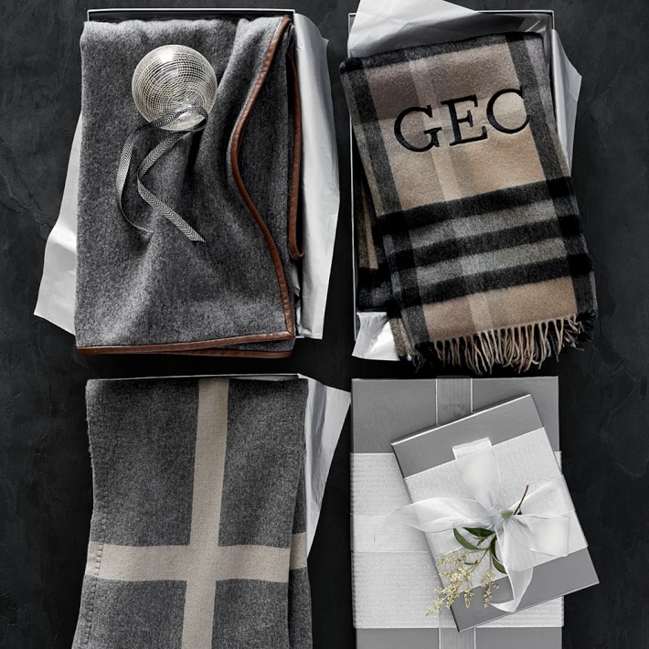 Cashmere & Wool Equestrian Throw Blanket Williams Sonoma