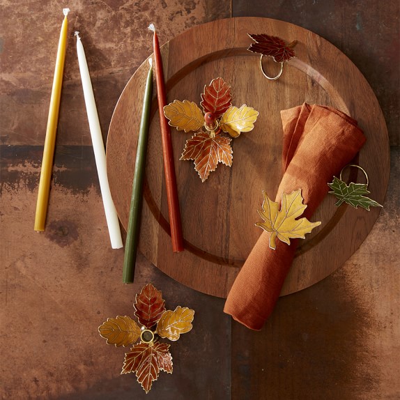 Warm Fall Colored Tiny Taper Candles Williams Sonoma