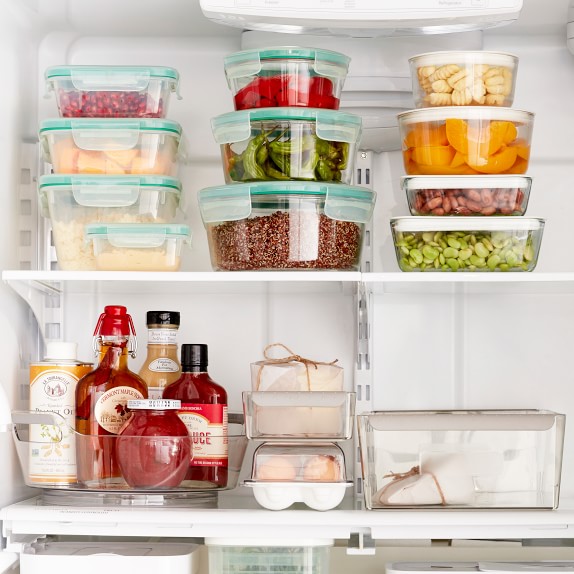 OXO 8-Piece Smart Seal Glass Rectangle Food Container | Williams Sonoma