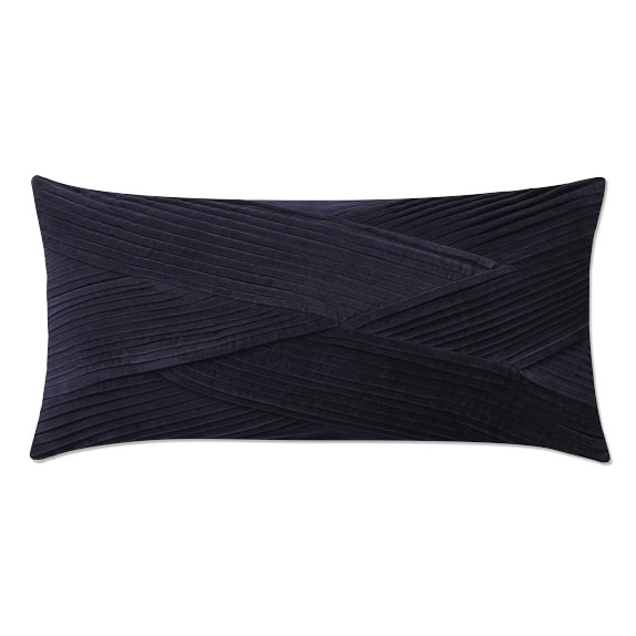 Pleated Velvet Throw Pillow Williams Sonoma