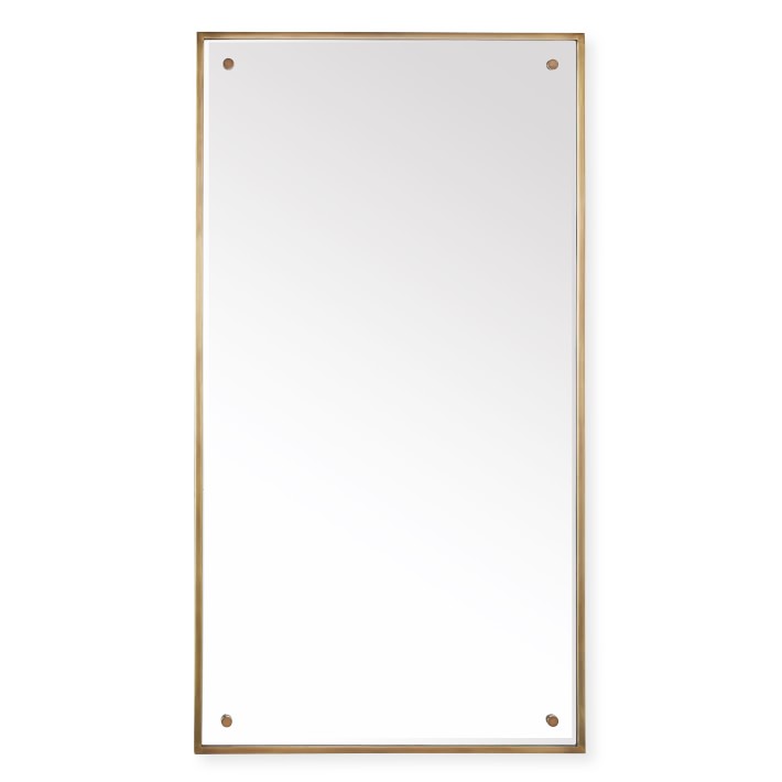Gramercy Large Brass Leaning Mirror, 42" x 78" Williams Sonoma
