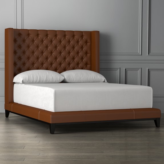 Tall Leather Bed Williams Sonoma