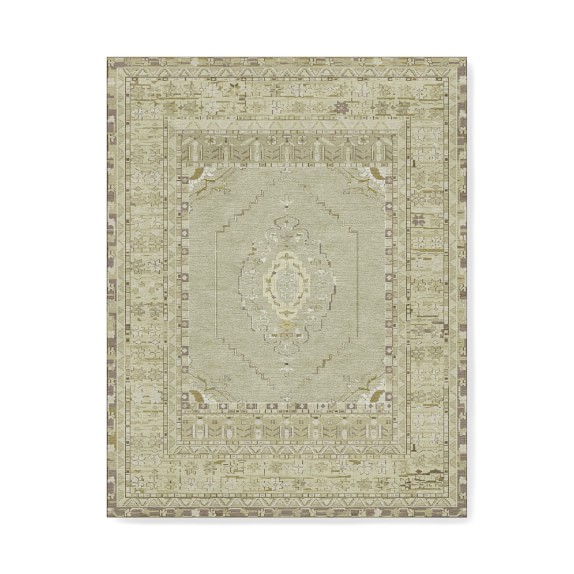 Custom Lustrous Stone Hand Knotted Rug Williams Sonoma