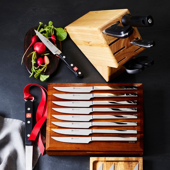 Wüsthof StainlessSteel 8Piece Steak Knife Box Set Williams Sonoma