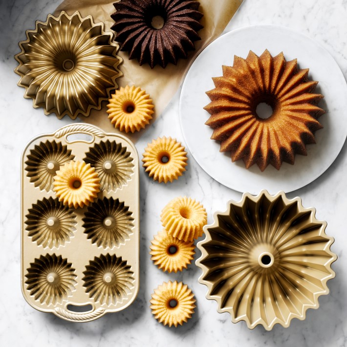Nordic Ware Brilliance Cakelet Pan 6Well Mini Bundt Pan Williams