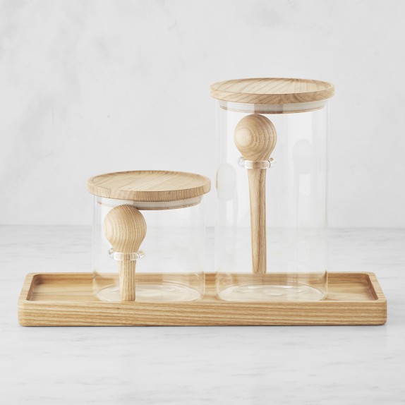 Hold Everything FSC® Coffee and Tea Canisters with Tray Williams Sonoma