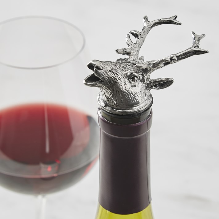 Pewter Deer Wine Pourer & Wine Aerator Williams Sonoma