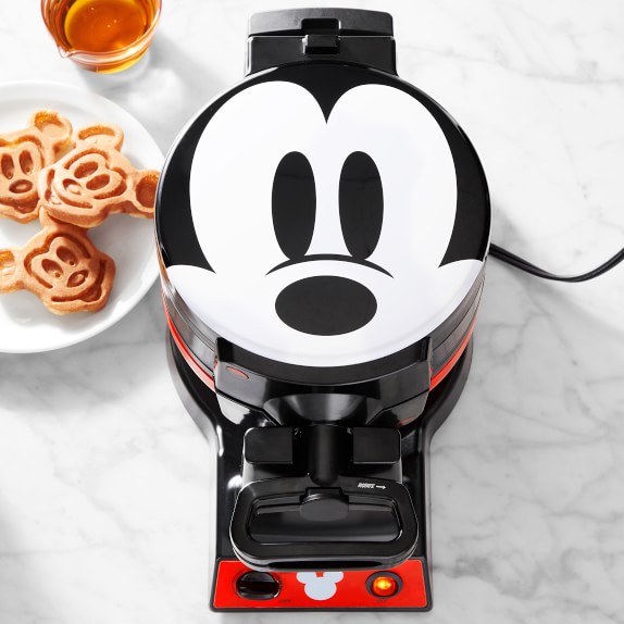 Disney Mickey Mouse Double Flip Waffle Maker in Red & Black Williams