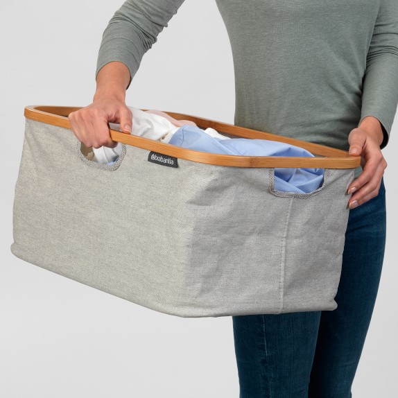 Grey Brabantia Collapsible Laundry Basket Williams Sonoma