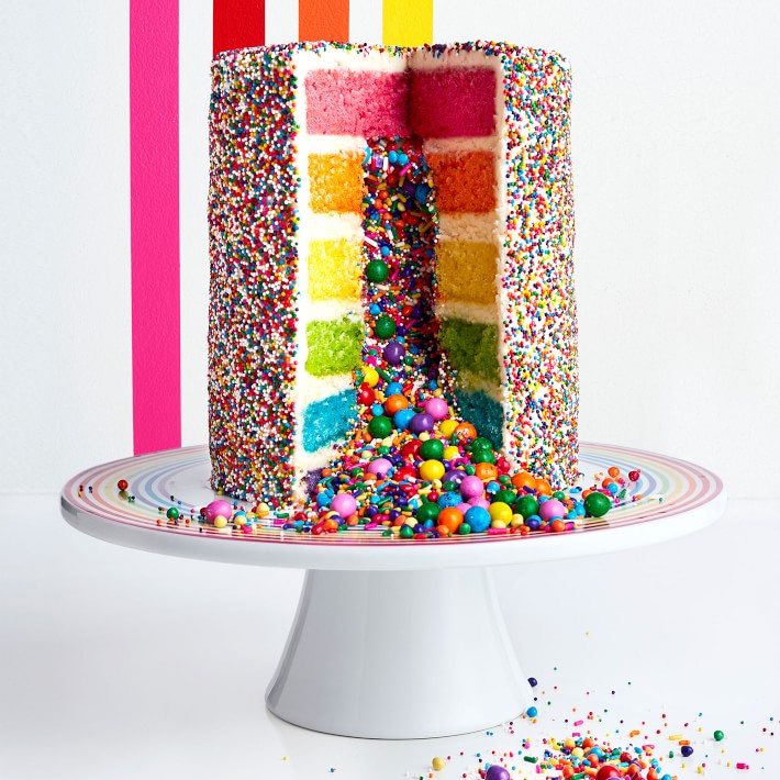 Rainbow Explosion Birthday Cake - CakeCentral.com
