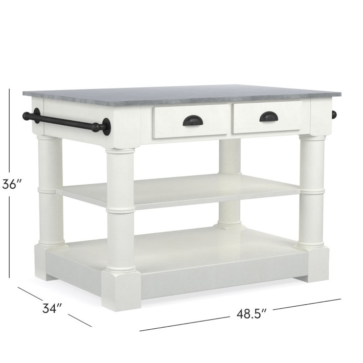 Barrelson Single Italian Basalt Top Kitchen Island Williams Sonoma