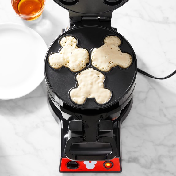 Disney Mickey Mouse Double Flip Waffle Maker in Red & Black Williams