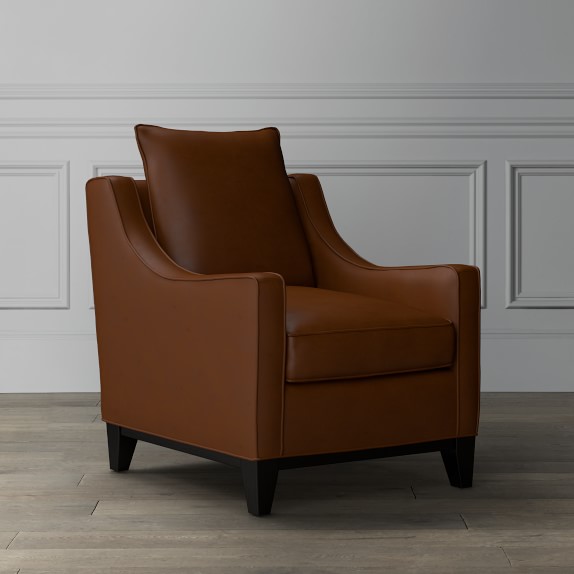 Presidio Leather Chair Accent Chair Williams Sonoma