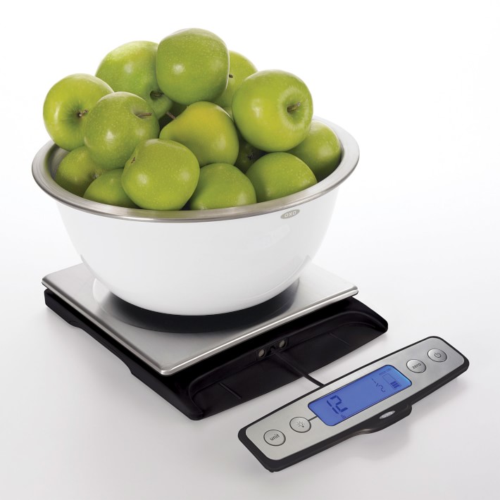 OXO StainlessSteel Food Scale 22Lb. Williams Sonoma