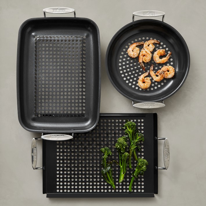 AllClad Outdoor Nonstick 3Piece Cookware Set Williams Sonoma