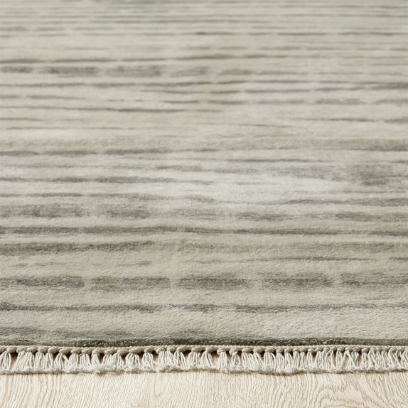 Shibori Graphite Grey Hand Knotted Rug Williams Sonoma