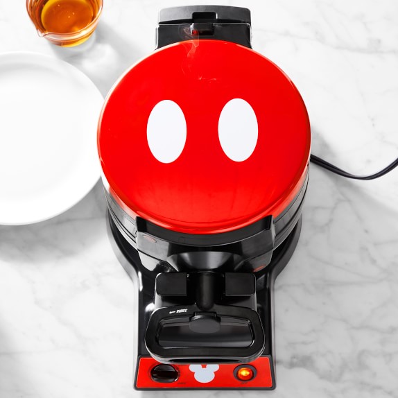 Disney Mickey Mouse Double Flip Waffle Maker in Red & Black Williams