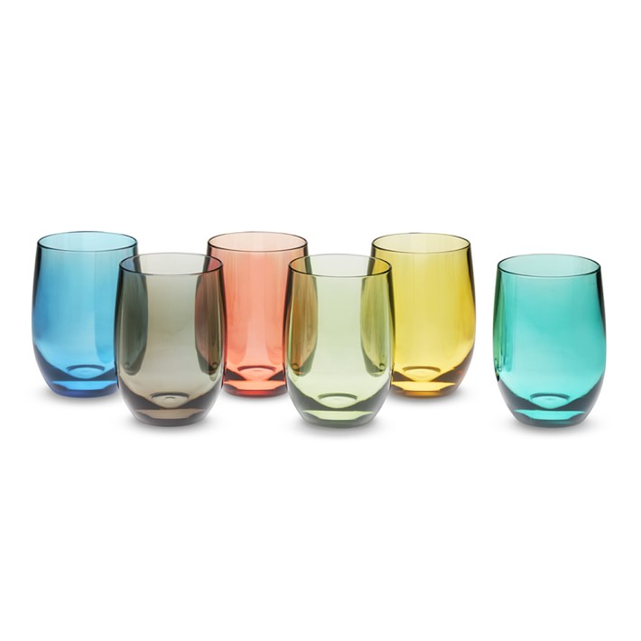 DuraClear® Tritan Outdoor Multicolored Osteria Bordeaux Glasses